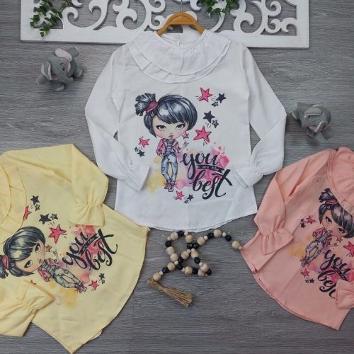 شومیز دخترانه کد 136084 - خرید سارافون دخترانه عمده