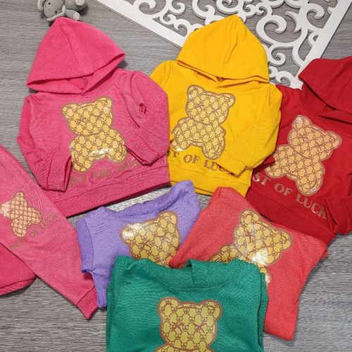 هودی شلوار اسپورت دخترانه و پسرانه کد 136521 - خرید ست هودی شلوار پسرانه عمده