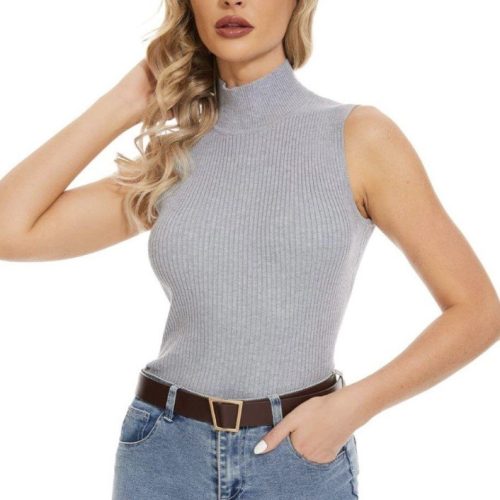 تاپ یقه اسکی ۵سانت کد 136317 - خرید تاپ و تیشرت زنانه عمده