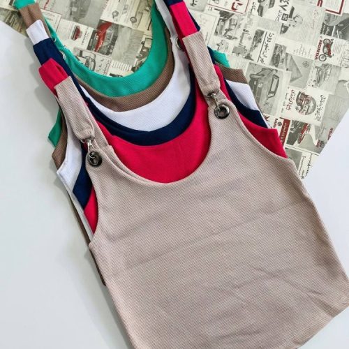 کراپ حلقه ای کبریتی کد 136411 - خرید تاپ و تیشرت زنانه عمده