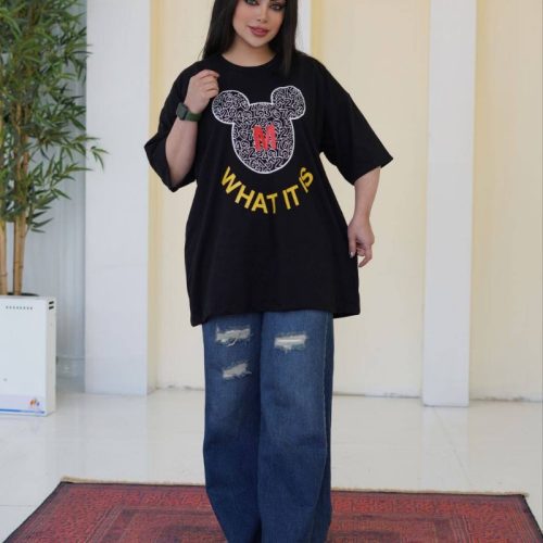 تیشرت لانگ تدی کد 136437 - خرید تاپ و تیشرت زنانه عمده