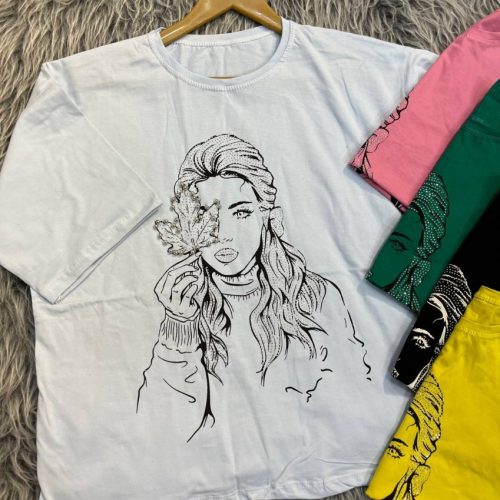 باکسی نگین مروارید دختر کد 136457 - خرید تاپ و تیشرت زنانه عمده