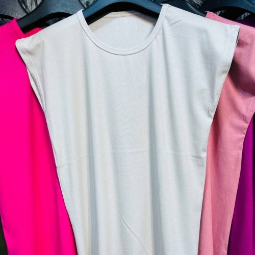 تاپ کتی قواره داربیسیک کد 136474 - خرید تاپ و تیشرت زنانه عمده