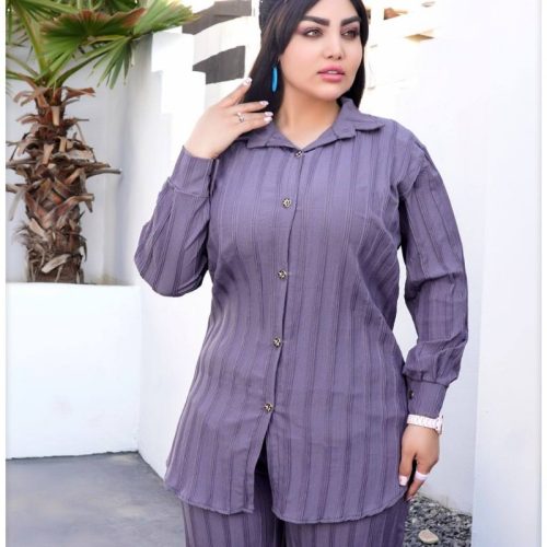 ست مانتوشلوارقواره دار کد 136543 - خرید مانتو زنانه عمده