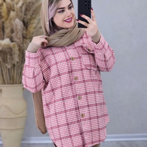 مانتوشومیز۴خونه کد 136615 - خرید مانتو زنانه عمده