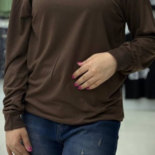 بلوزآستین دارچاپ دار کد 137023 - خرید بلوز تک زنانه عمده