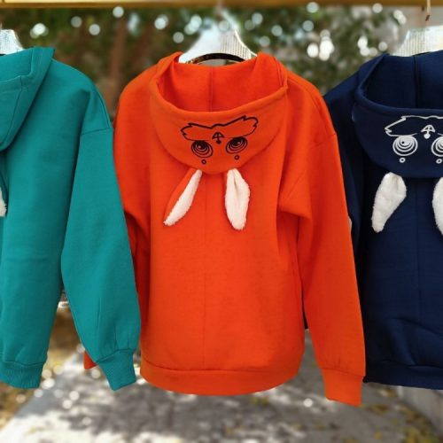 هودی خرگوش کد 137542 - خرید کاپشن و هودی زنانه عمده