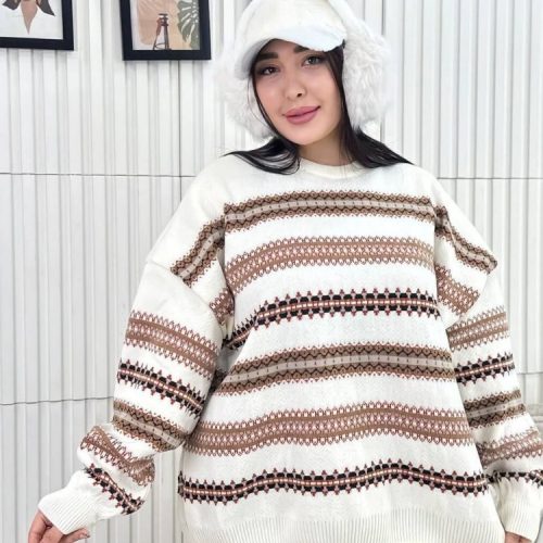 بافت باکسی کد 137953 - خرید بلوز تک زنانه عمده