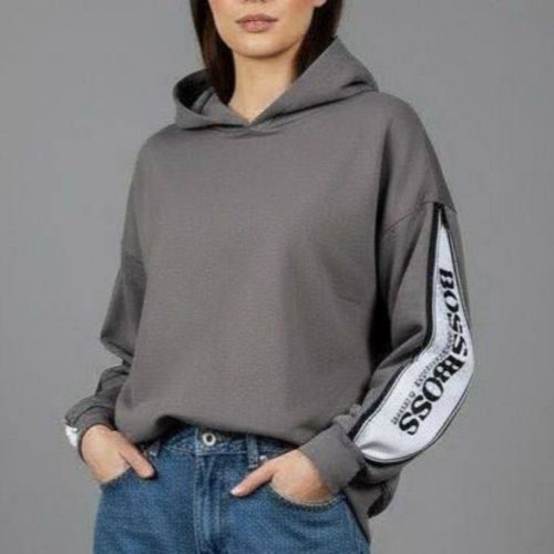 هودی کلاهدار استین زیپ کد 136852 - خرید کاپشن و هودی زنانه عمده