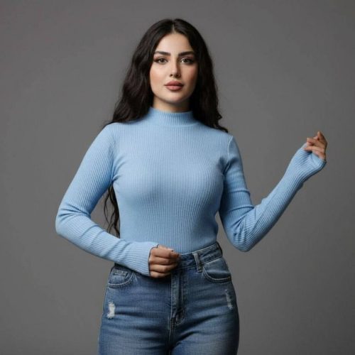 بلوز بیسیک فینگردار یقه سه سانت کد 136880 - خرید بلوز تک زنانه عمده