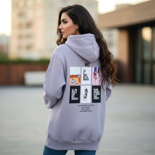 هودی چاپ دار کد 136898 - خرید کاپشن و هودی زنانه عمده