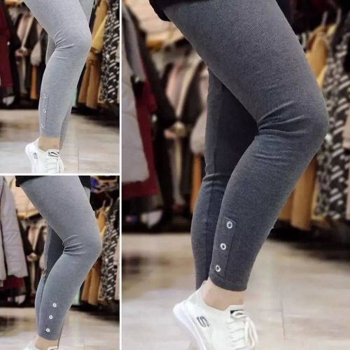 شلواز ملانژ بغل دکمه کد 136995 - خرید شلوار زنانه عمده