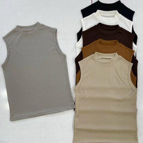 تاپ یقه سه سانت کد 137356 - خرید تاپ و تیشرت زنانه عمده