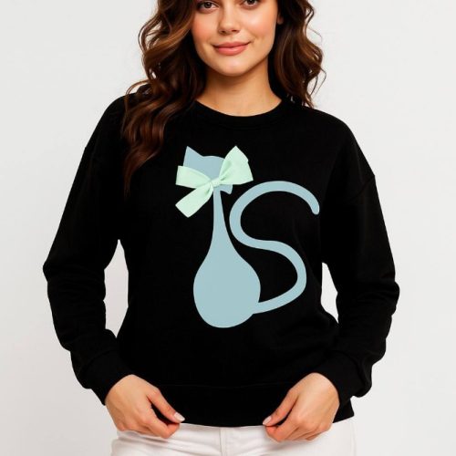 کراپ استین دار گربه کد 137840 - خرید تاپ و تیشرت زنانه عمده