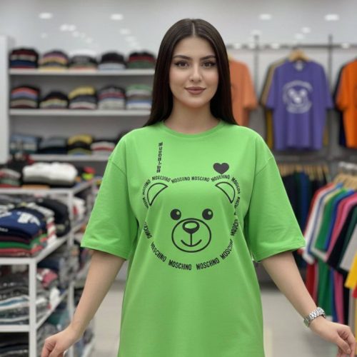 تیشرت قواره‌دار موچینو کد 138320 - خرید تاپ و تیشرت زنانه عمده