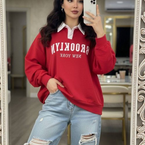 بلوز یقه سفید بروکلین کد 138369 - خرید بلوز تک زنانه عمده