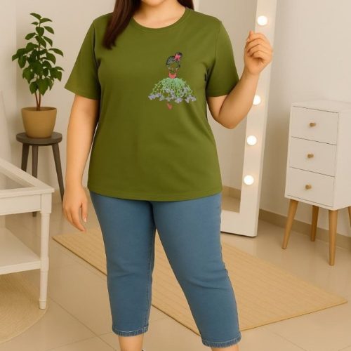 خرید عمده تیشرت پنبه گلدوزی - تاپ و تیشرت زنانه عمده