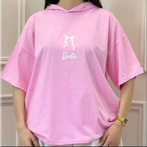 فروش عمده تیشرت باکسی کلاهدار کد 132414