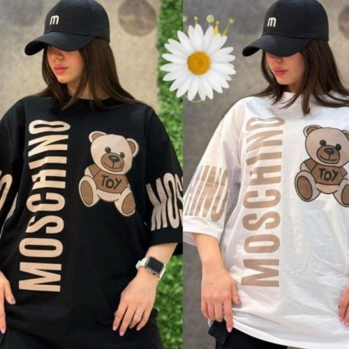 فروش عمده تیشرت لانگ چاپ موچینو کد 133328