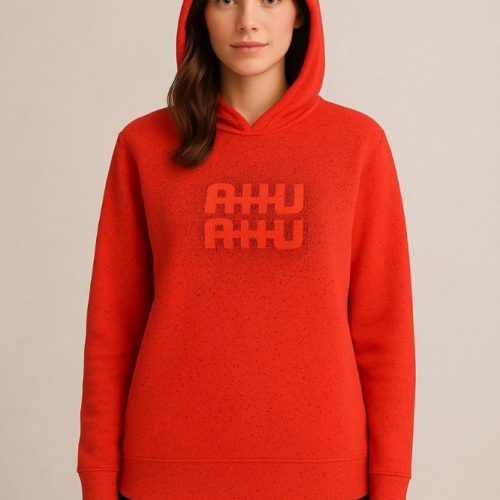 فروش عمده هودی باکسی کلاهدار چاپ miuپیستولری کد 133336