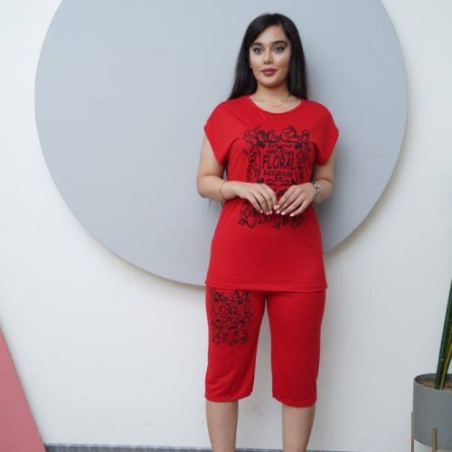 ست تیشرت شلوارک فلورا کد 133409