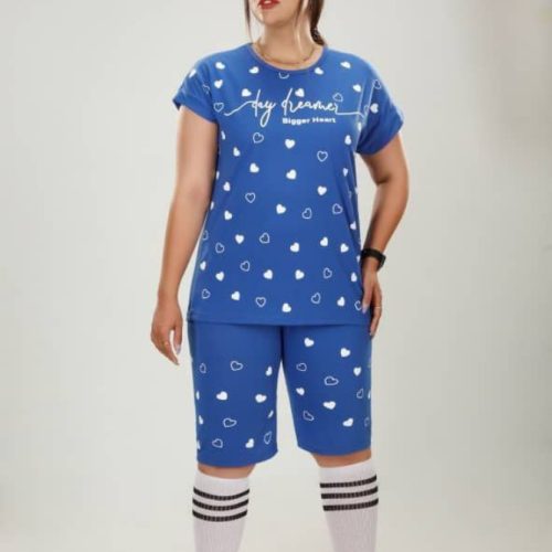 کیمینو شلوار قلب کد 133872 - خرید ست تاب شلوارک زنانه عمده