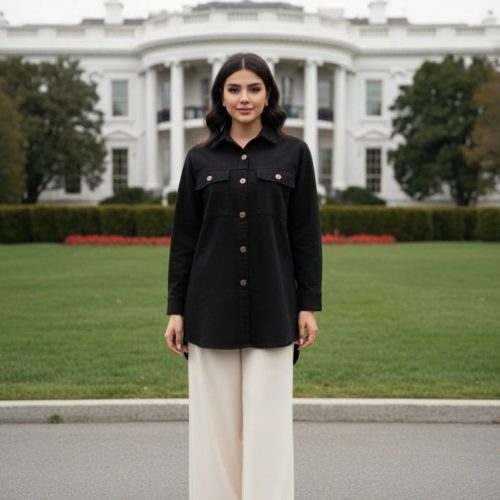 مانتو پایین حلال بقل دگمه کد 134041 - خرید مانتو زنانه عمده