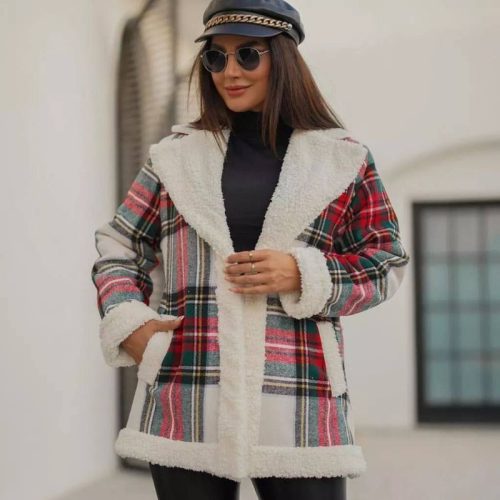 کاپشن تو خز جیب فیل تاب کد 134136 - خرید کاپشن و هودی زنانه عمده