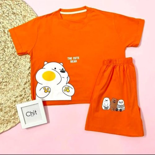 ست کراپ شورتک خرس لپو کد 135849 - خرید ست تاب شلوارک زنانه عمده