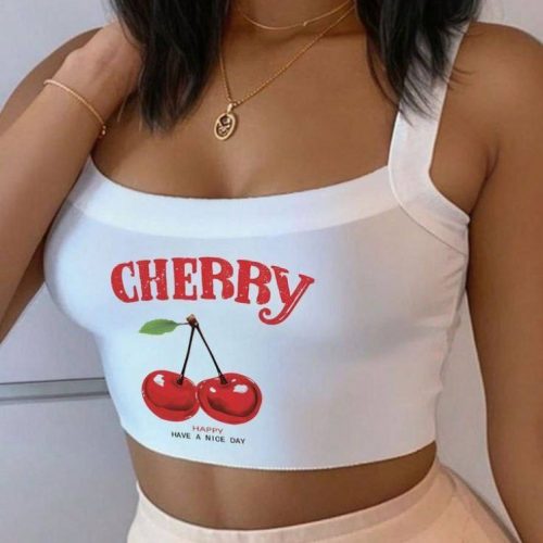 نیم تنه کراپ گیلاس و گل کد 135923 - خرید نیم تنه زنانه عمده