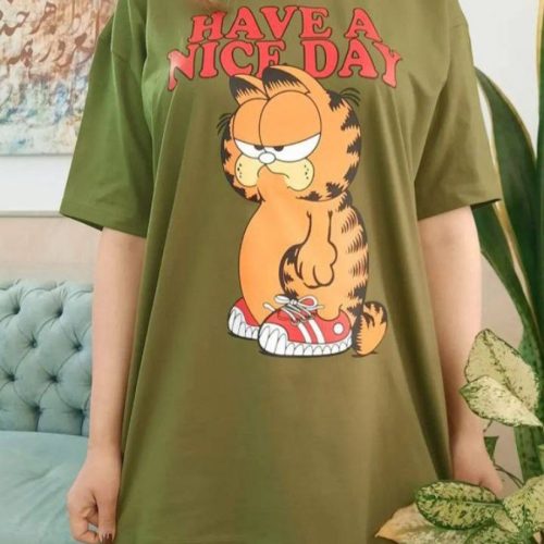 تیشرت لانگ چاپ گاردفیل کد 135931 - خرید تاپ و تیشرت زنانه عمده