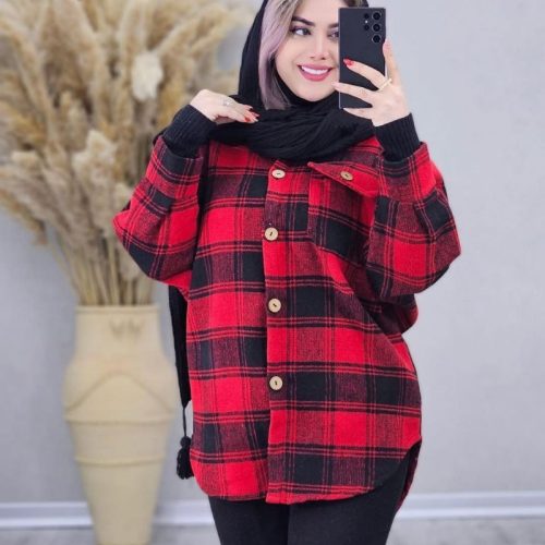 مانتو شومیز 4خونه کد 136160 - خرید مانتو زنانه عمده