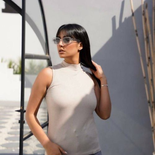 تاپ حلقه ای یقه سه سانت کد 136177 - خرید تاپ و تیشرت زنانه عمده