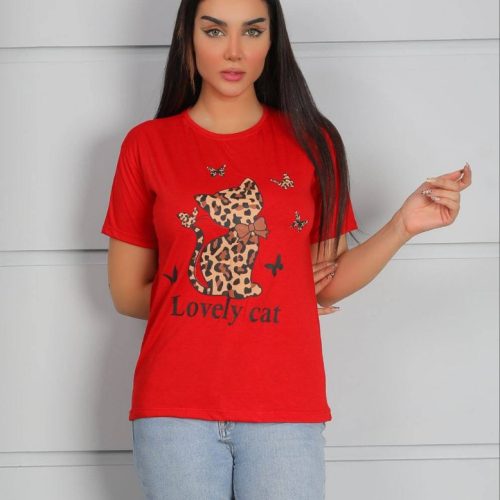 تیشرت چاپی کد 136212 - خرید تاپ و تیشرت زنانه عمده