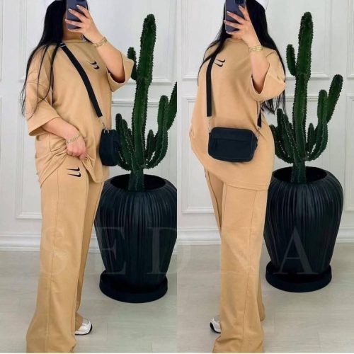 ست تیشرت شلوار دبل نایک کد 137475 - خرید ست تیشرت شلوار زنانه عمده