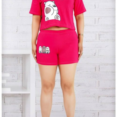 ست کراپ شورتک لپو کد 137477 - خرید ست تاب شلوارک زنانه عمده