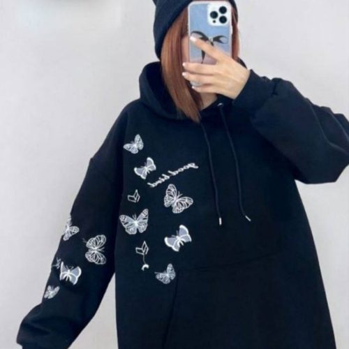هودی پروانه کد 138819 - خرید کاپشن و هودی زنانه عمده