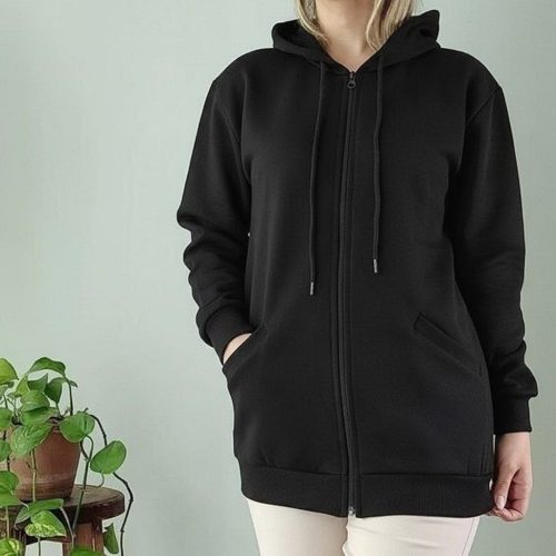 سویییشرت ساده جیب کانگرو کد 139523 - خرید کاپشن و هودی زنانه عمده