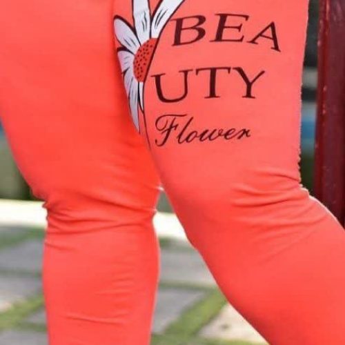 شلوار جلو چاپ گل کد 134493 - خرید شلوار زنانه عمده