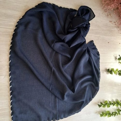 مینی اسکارف دور ملیله دوزی کد 137817 - خرید آرایش مو عمده