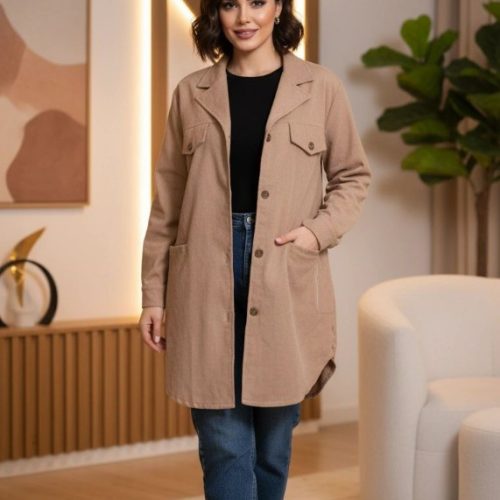 تونیک مانتویی کد 135422 - خرید مانتو زنانه عمده