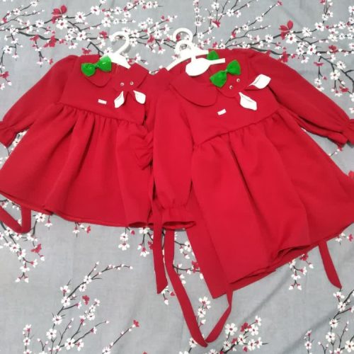 سارافن دخترانه پشت زیپ یلدایی کد 138862 - خرید سارافون دخترانه عمده