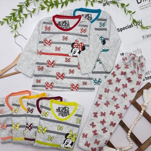 بلوز وشلوار ملانژ کد 138863 - خرید ست بلوز شلوار دخترانه عمده