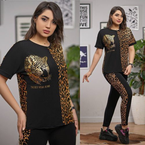 خرید عمده ست تیشرت کیمونو و ساپورت
