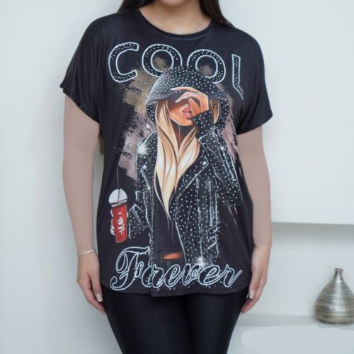 فروش عمده تیشرت زنانه چاپی چاپ Cool کد 133253