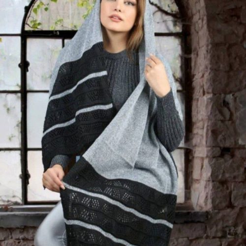 خرید عمده شال بافت طرح ژور