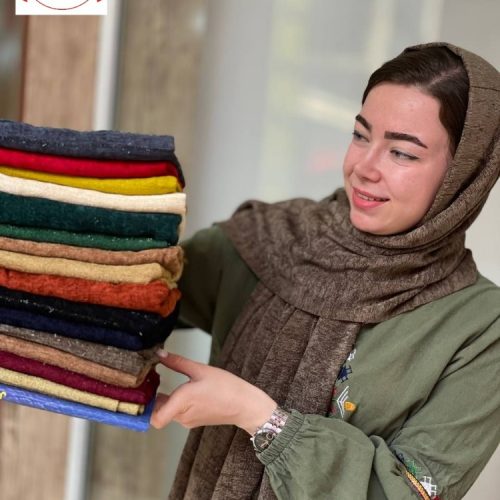 خرید عمده شال مخمل حاشیه لمه