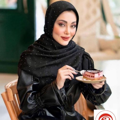 خرید عمده روسری اسلپ نگینی منقوله دار