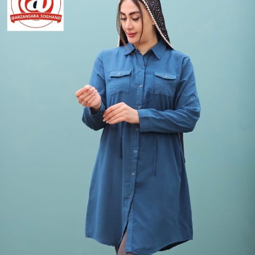 خرید عمده مانتو زنانه کمرگتردار - مانتو زنانه عمده