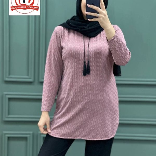 خرید عمده تونیک ژاکارد منقوله دار - تونیک زنانه عمده